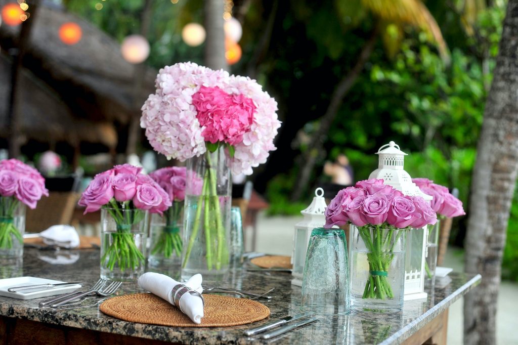 outdoor wedding ceremony setup